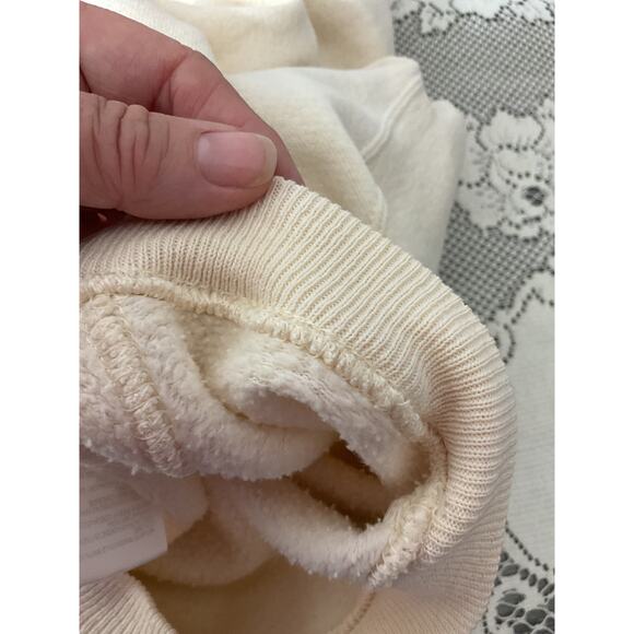 Vintage Hanes Her Way Size Large Sweatshirt Off White Single Stitch - Picture 9 of 9